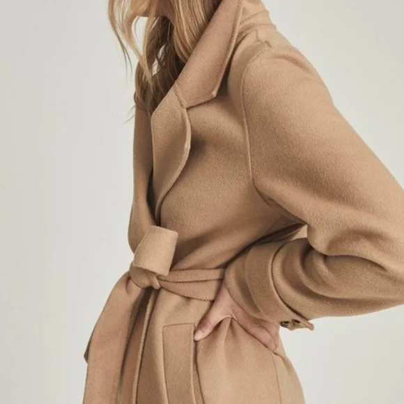 *Restock!* NWT REISS | Leah Wool Blend Long Coat - Picture 4 of 15